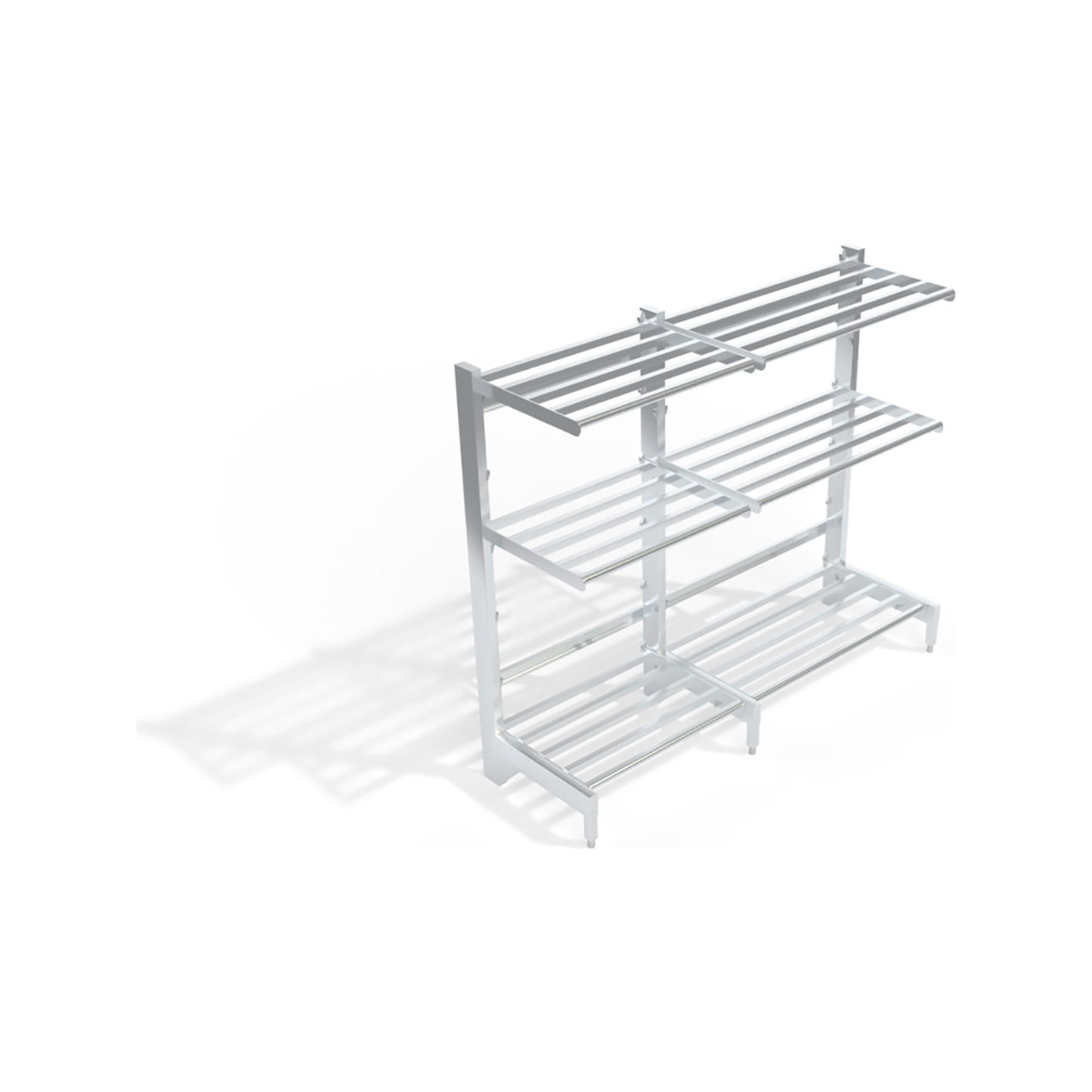 Aluminum Shelving Unit, 6 Shelves, 86-3/4"W x 21"D x 72-1/4"H