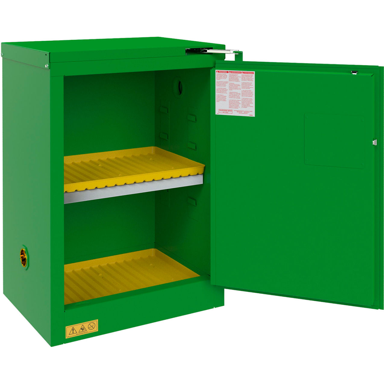 Pesticide Storage Cabinet, Self Close, 12 Gallon Capacity, 23-7/16"W x 18-3/16"D x 36-3/16"H