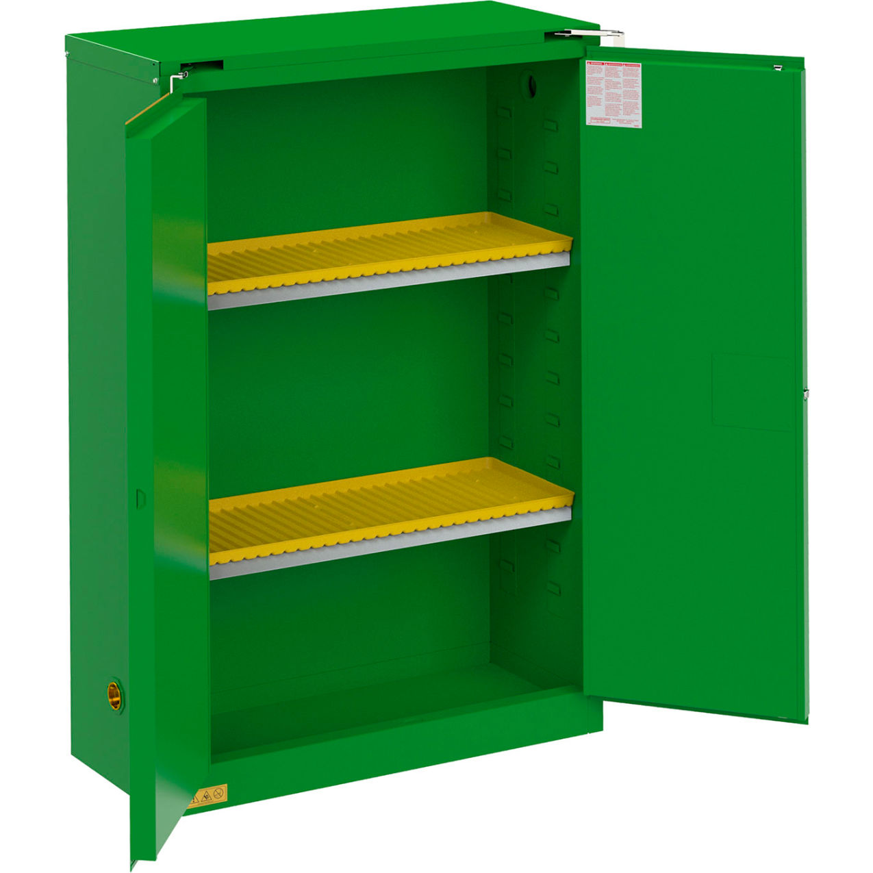 Pesticide Storage Cabinet, Self Close, 45 Gallon Capacity, 43-5/16" W x 18-1/2" D x 66-3/8" H