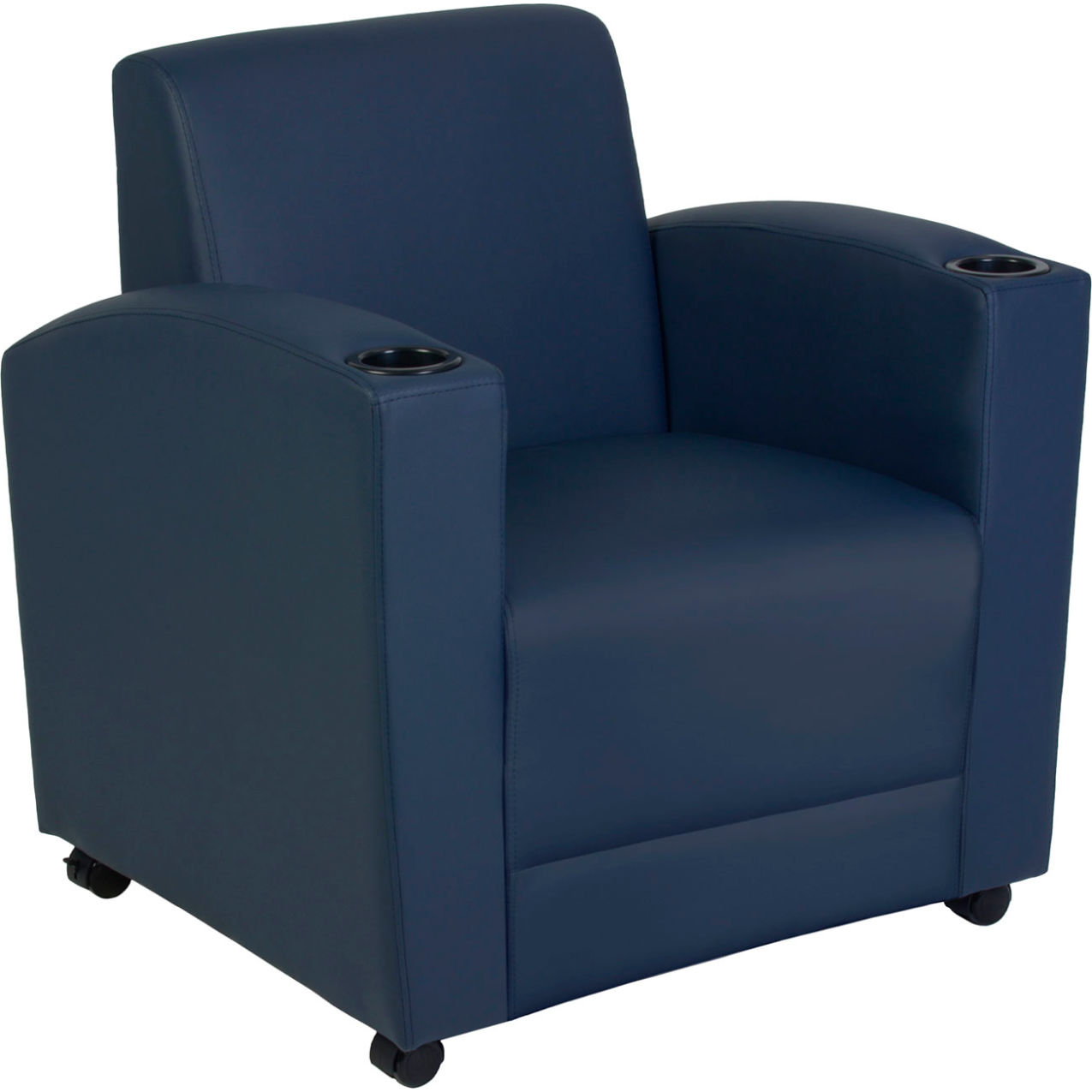Tablet Arm Lounge Chair, 31"W x 29"D x 33"H, Navy Blue