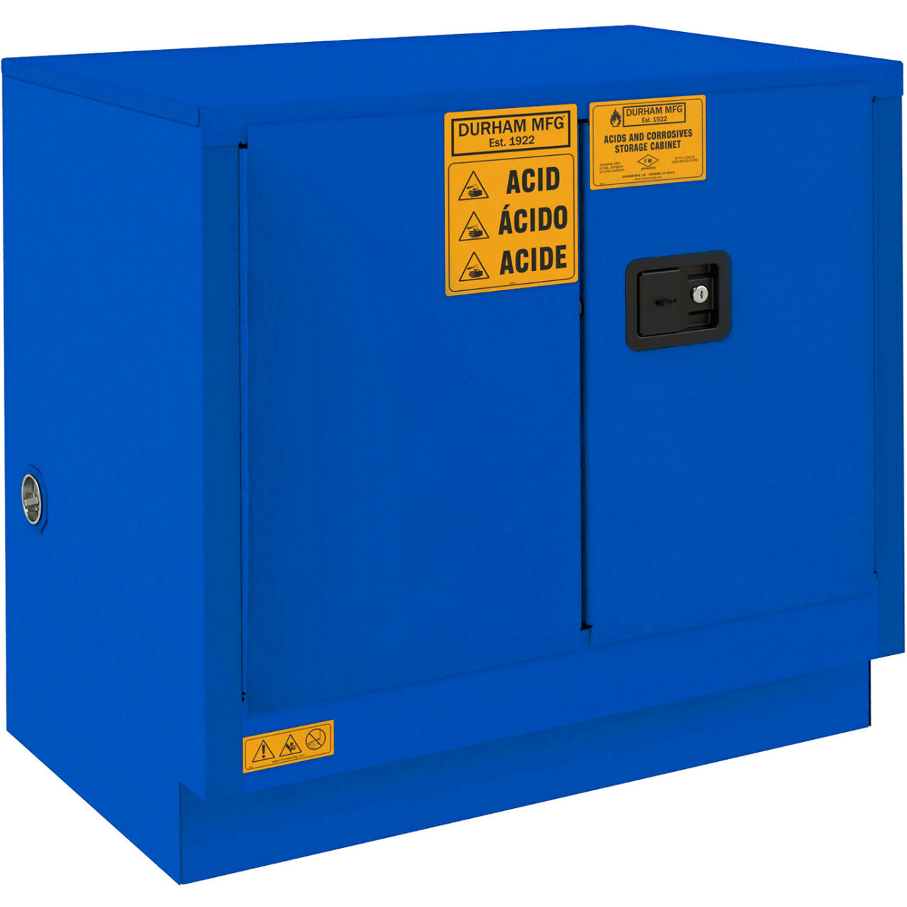 Corrosive Storage Cabinet, Manual Close, 22 Gallon Capacity, 35"W x 22"D x 35"H