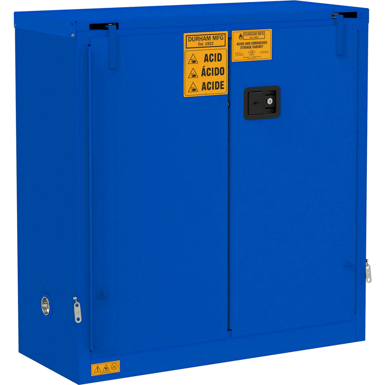Corrosive Storage Cabinet, Self Close, 30 Gallon Capacity, 43"W x 18"D x 45-3/8"H