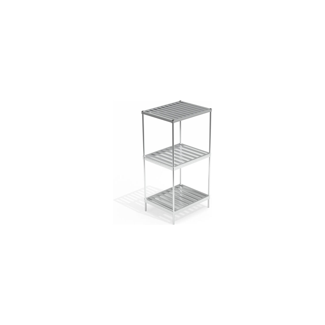 New Age 3 Shelf, Keg Stacker Shelving Unit Kit, Double Deep, Starter, 42"W x 34"D x 84"H