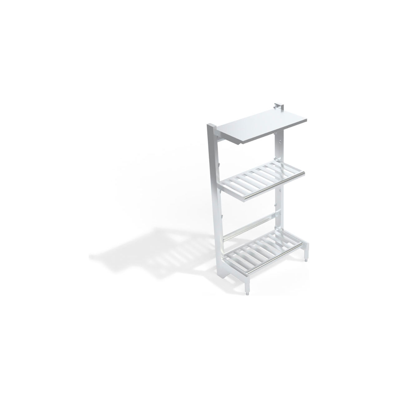 T-Bar & Solid Reinforced Cantilever Shelving Unit, 3 Shelves, 38-3/4"W x 21"D x 72-1/4"H