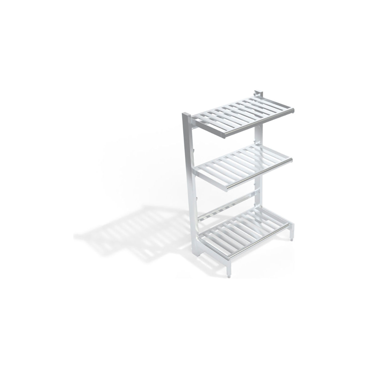 T-Bar Cantilever Aluminum Shelving Unit, 3 Shelves, 44-3/4"W x 27"D x 72-1/4"H