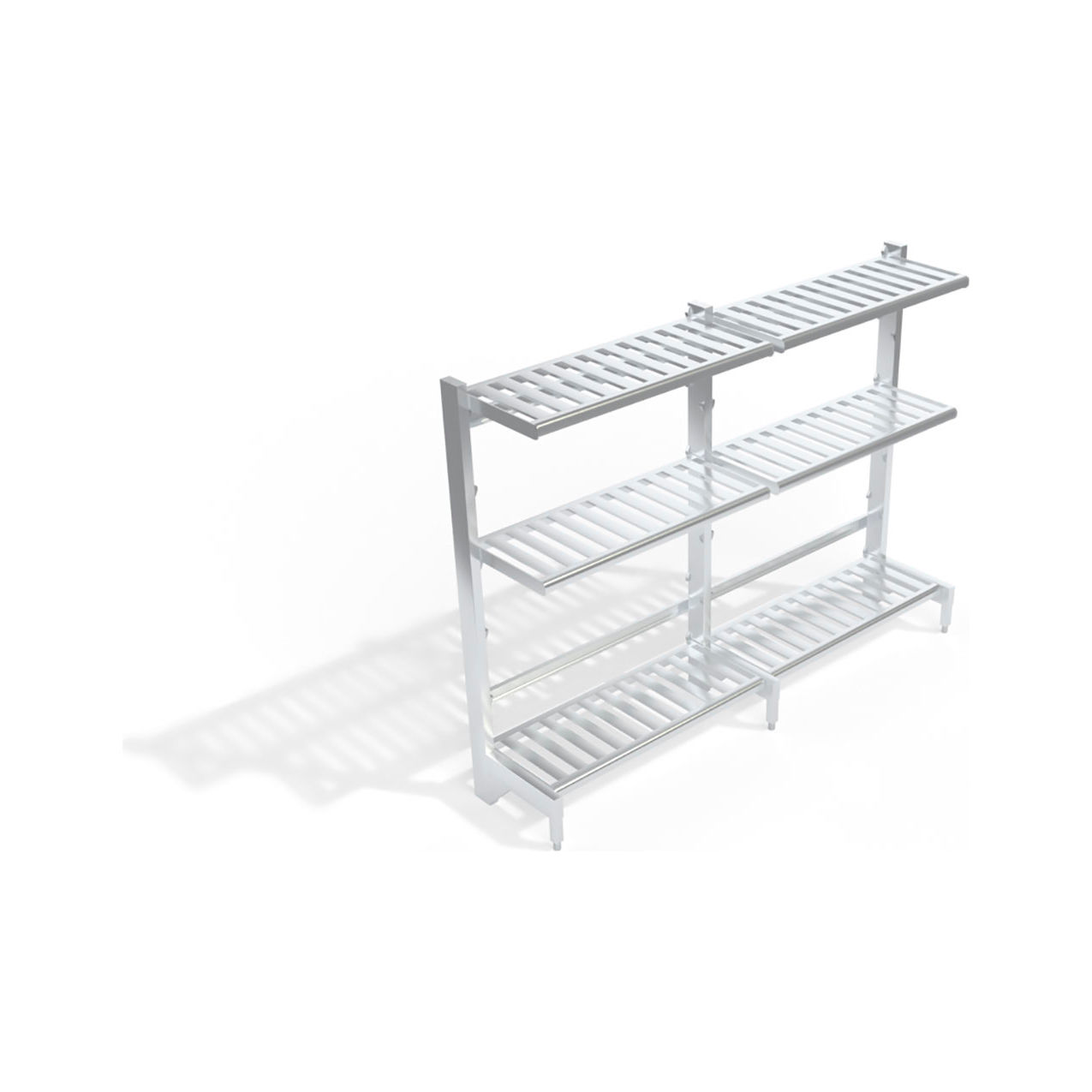 T-Bar Cantilever Shelving Unit, 6 Shelves, 18" x 48" Shelf Size, 98-3/4"W x 27"D x 72-1/4"H