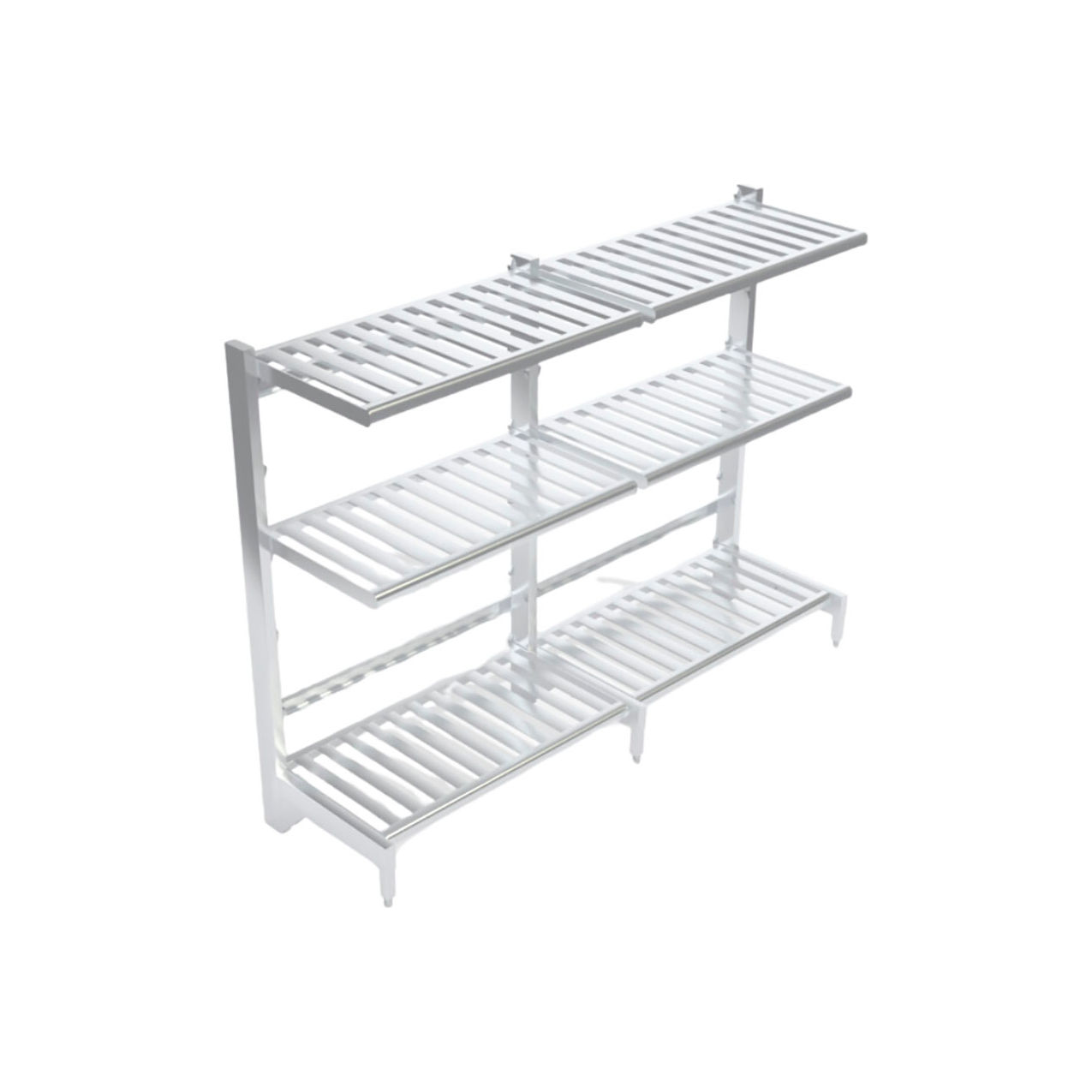 T-Bar Cantilever Shelving Unit, 6 Shelves, 24" x 48" Shelf Size, 98-3/4"W x 27"D x 72-1/4"H