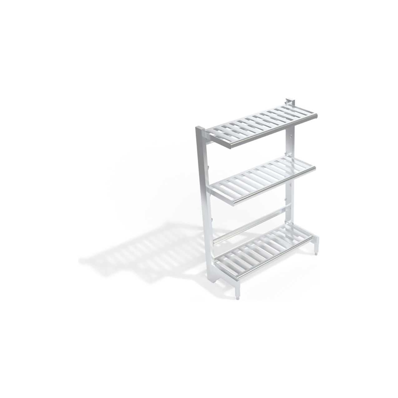 T-Bar Cantilever Aluminum Shelving Unit, 3 Shelves, 50-3/4"W x 21"D x 72-1/4"H