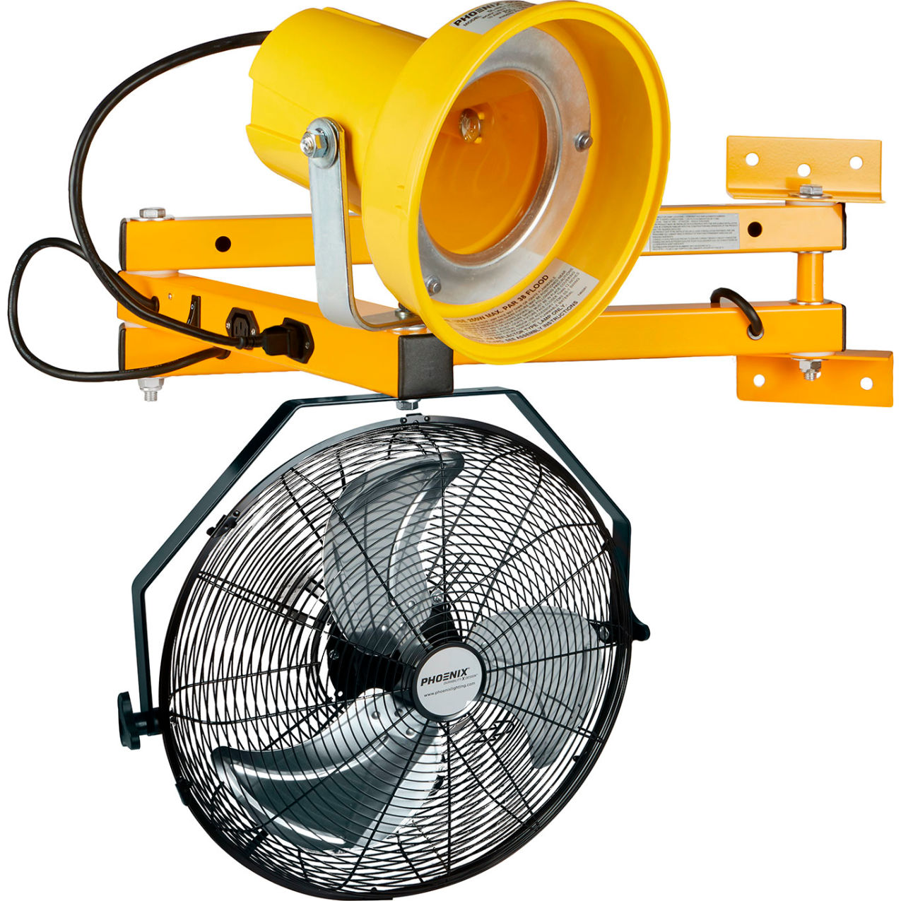 Dock Light 40" Poly Head with Fan, No Bulb, 50W