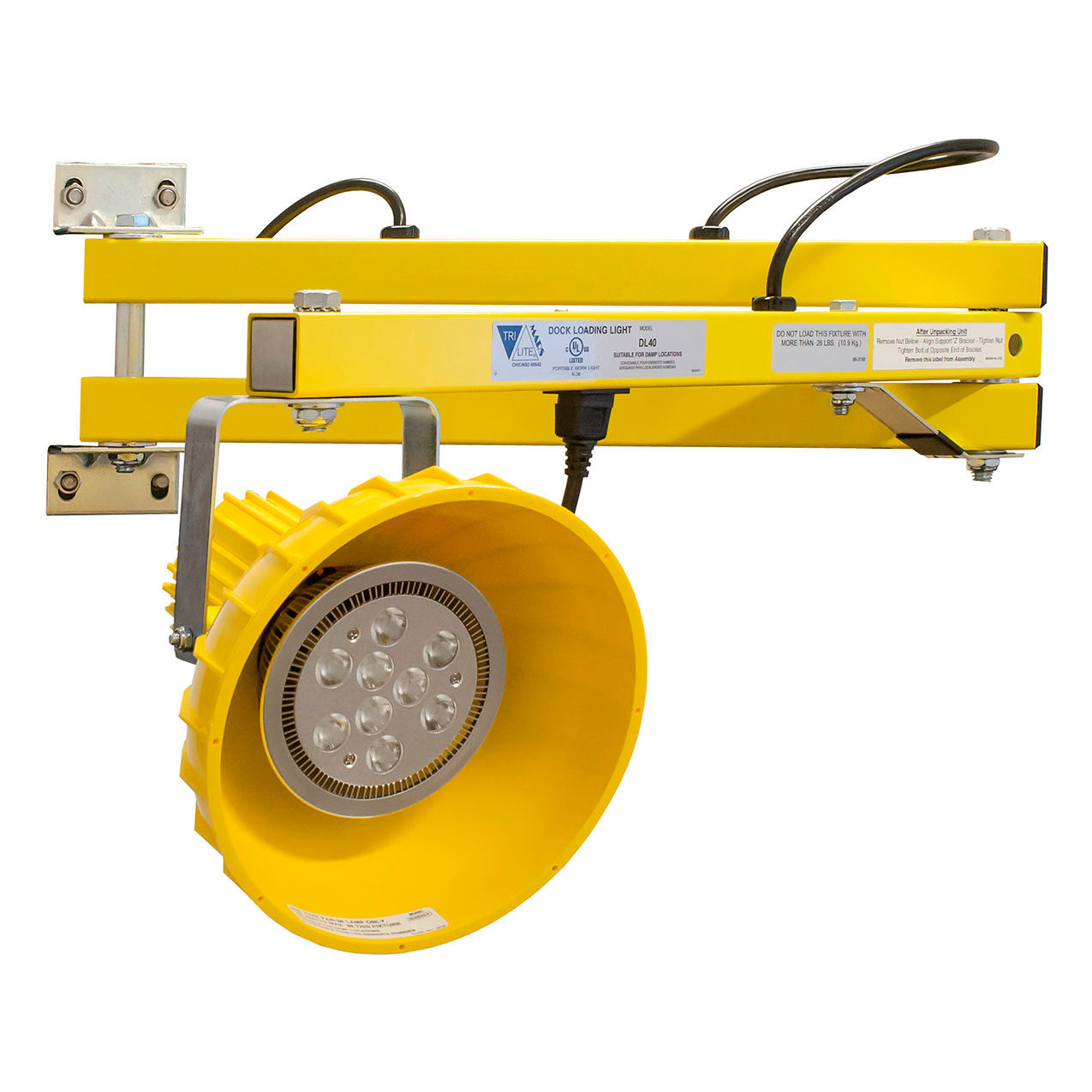 LED Dock Light 40" Poly Head, 15W, 1088 Lumens