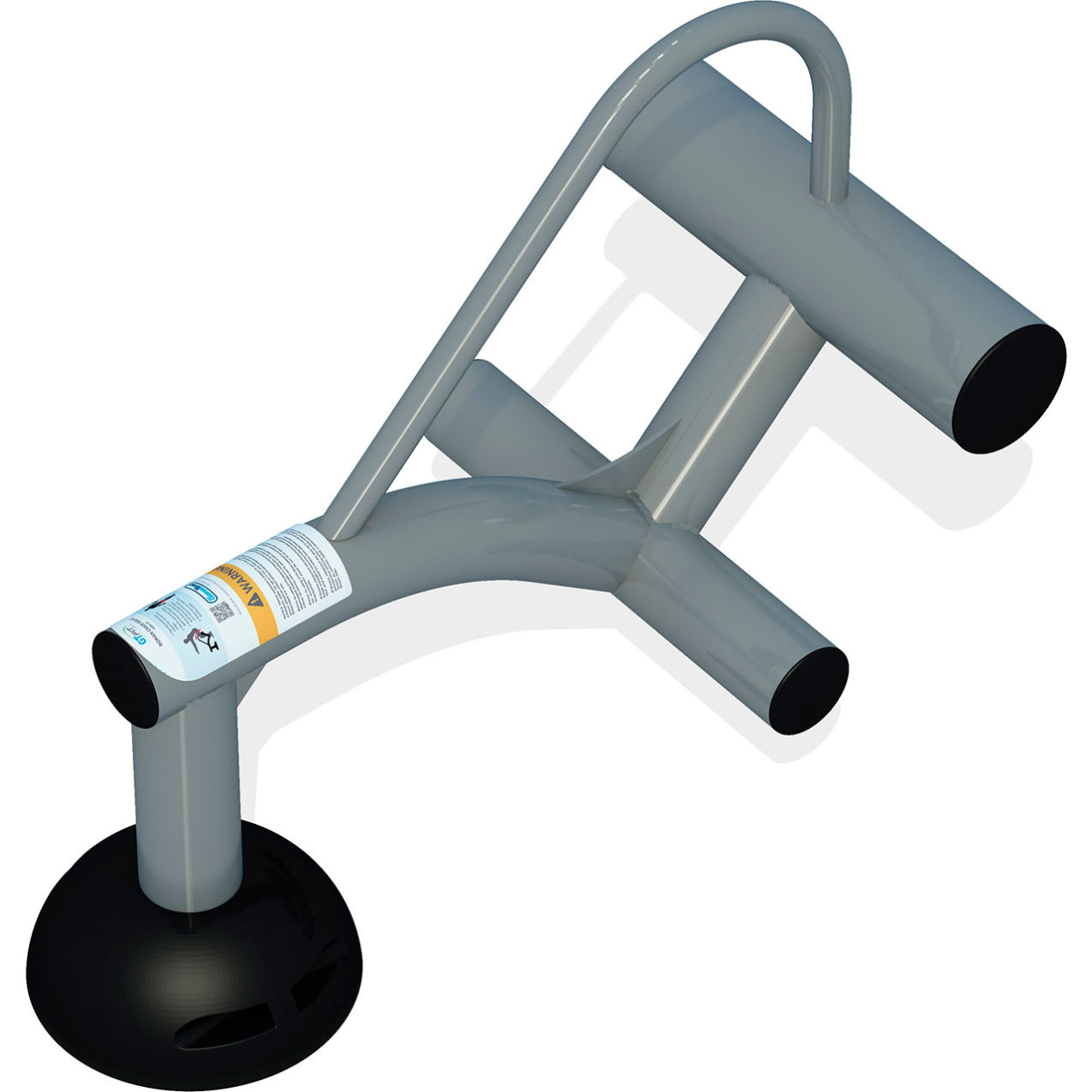 Inground Mounted Roman Chair Squat, Gray
