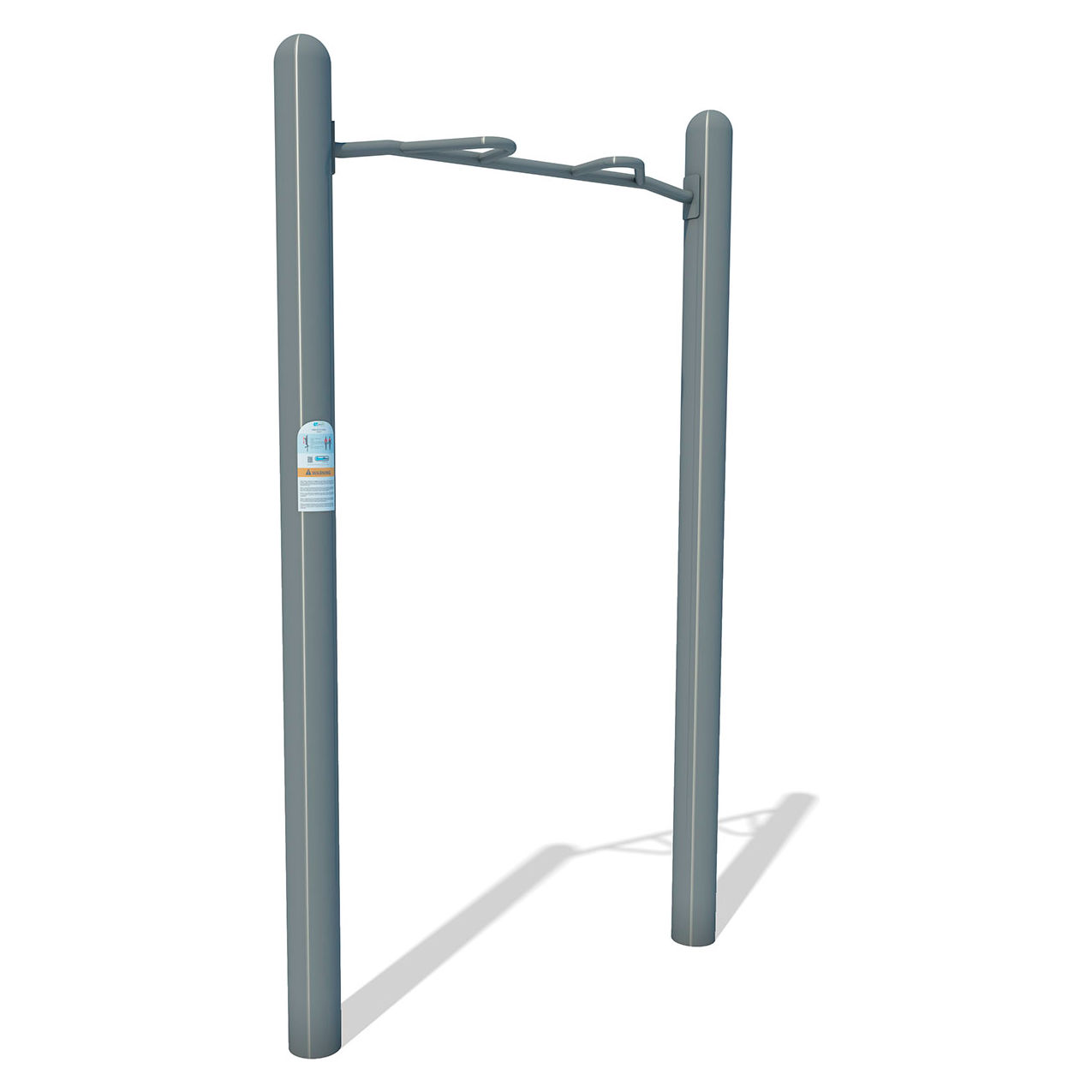 ActionFit Inground Mounted Chin Up Low, Gray