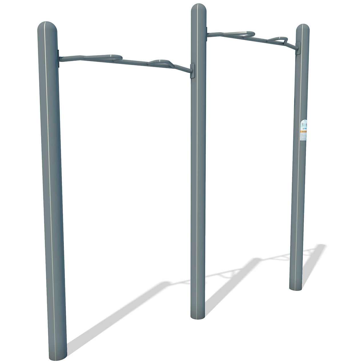 ActionFit Inground Mounted Chin Up Combo, Gray