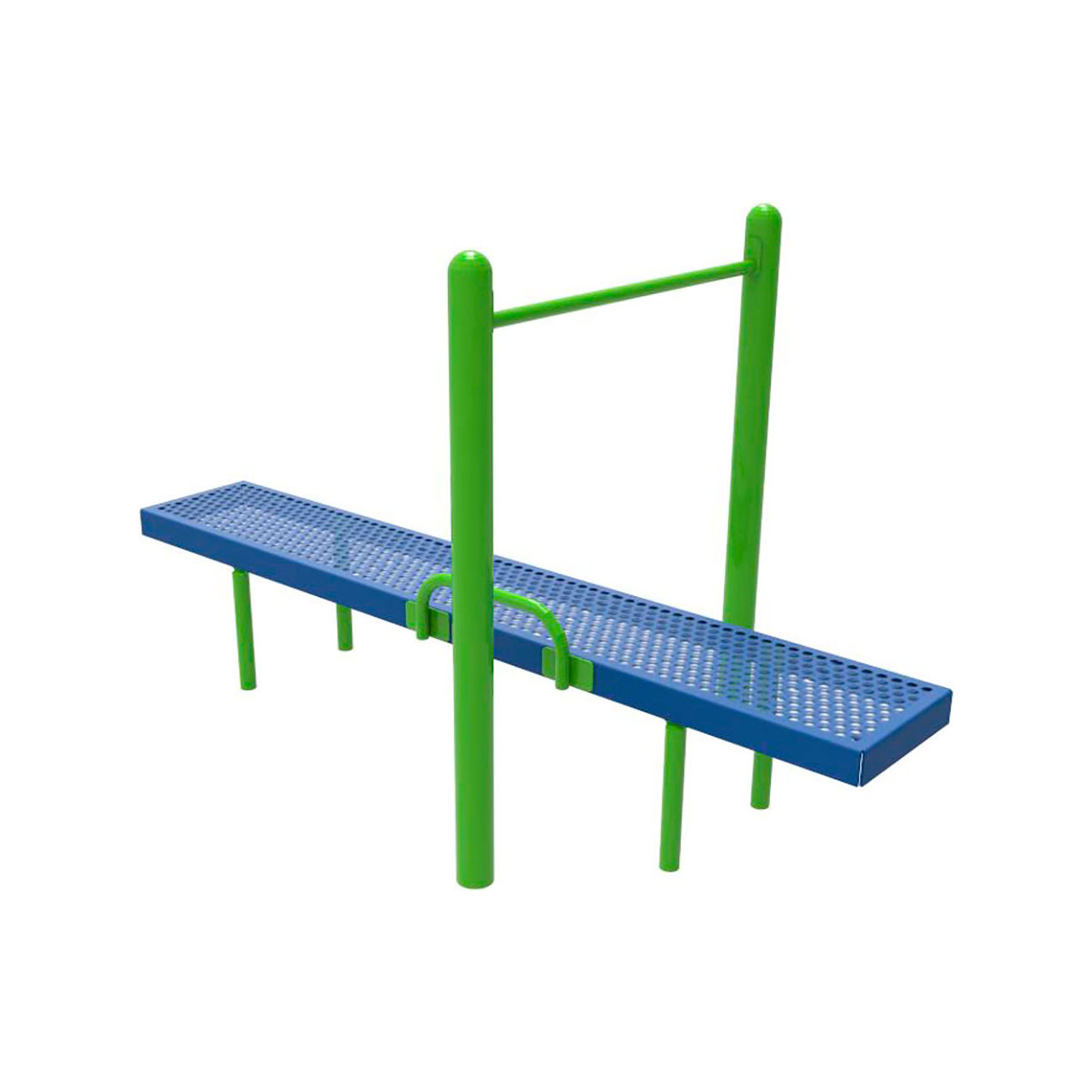 Inground Mounted Horizontal Chin-Up Station, Multi-colored
