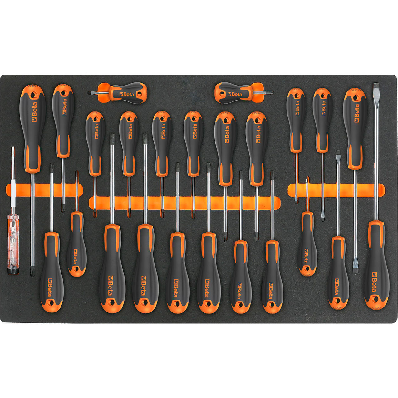 25 Piece Easy Screwdriver Set - Slotted, Phillips & Torx