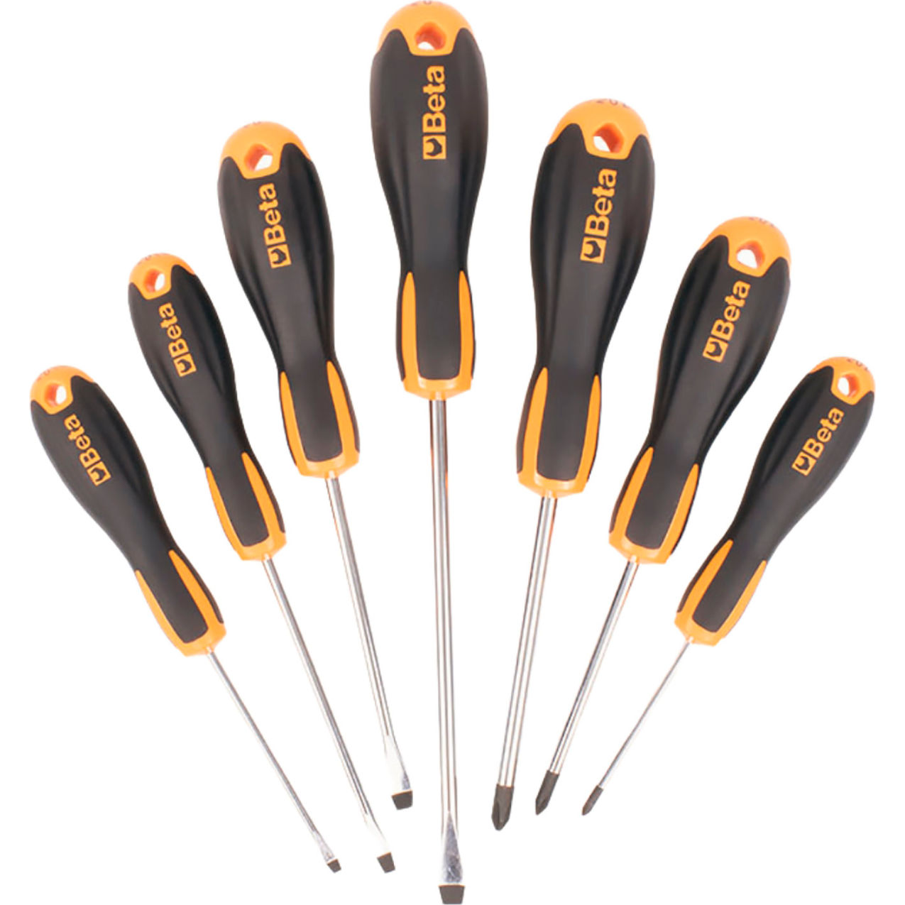 Set of 7 Evox Slotted and Phillips Screwdrivers