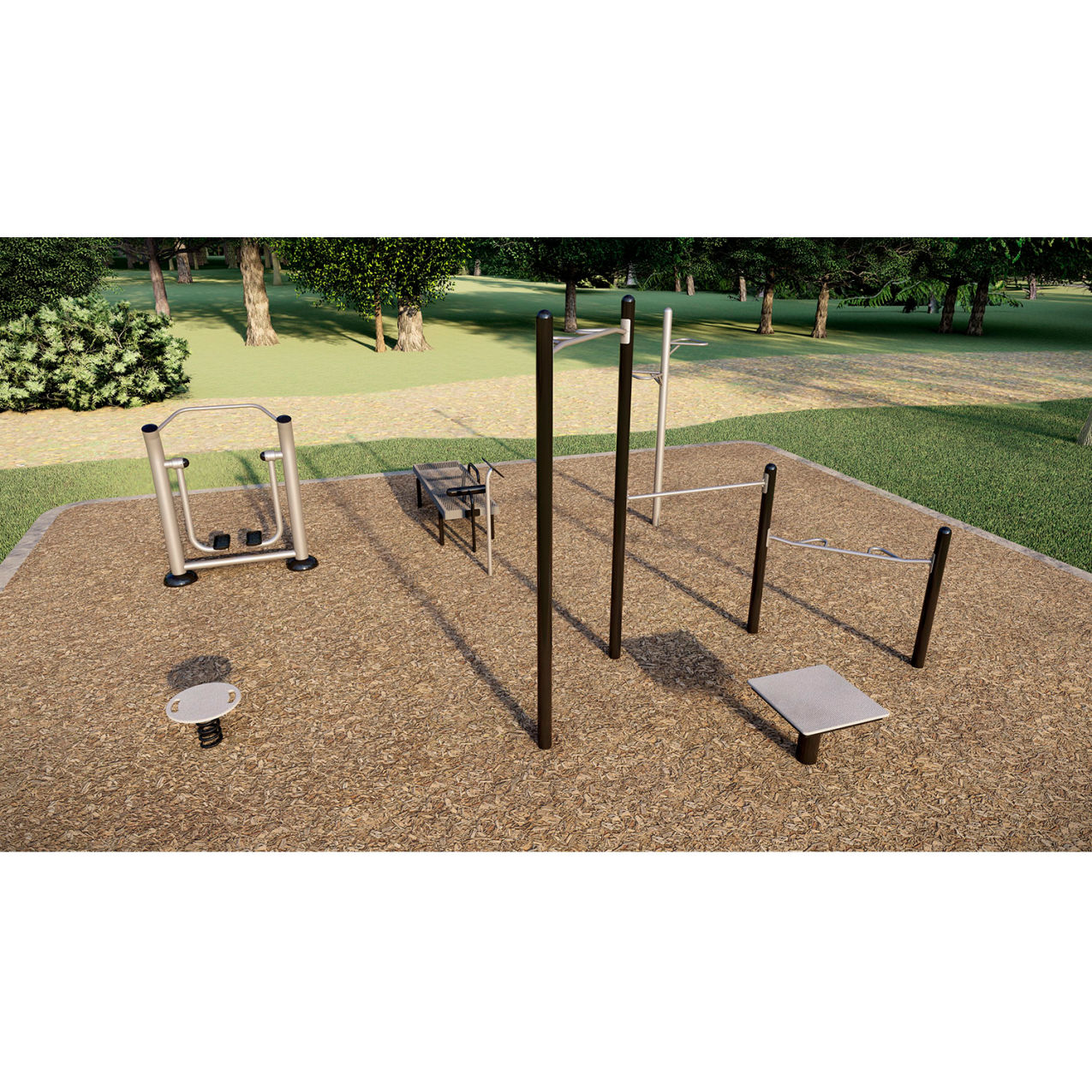 Inground Mounted Combination Course 2.0, Multi-colored