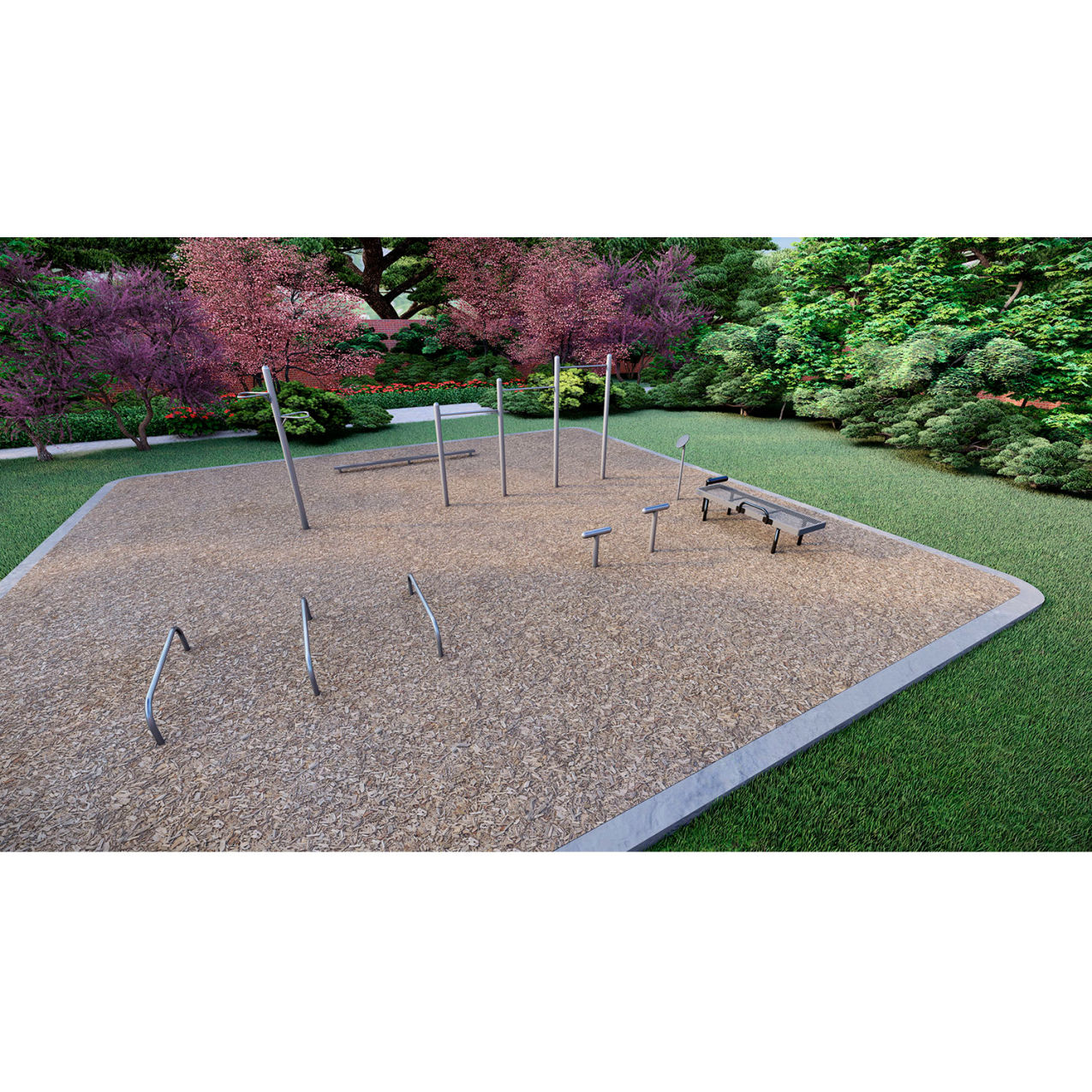 Inground Mounted Traditional Course 2.0, Gray