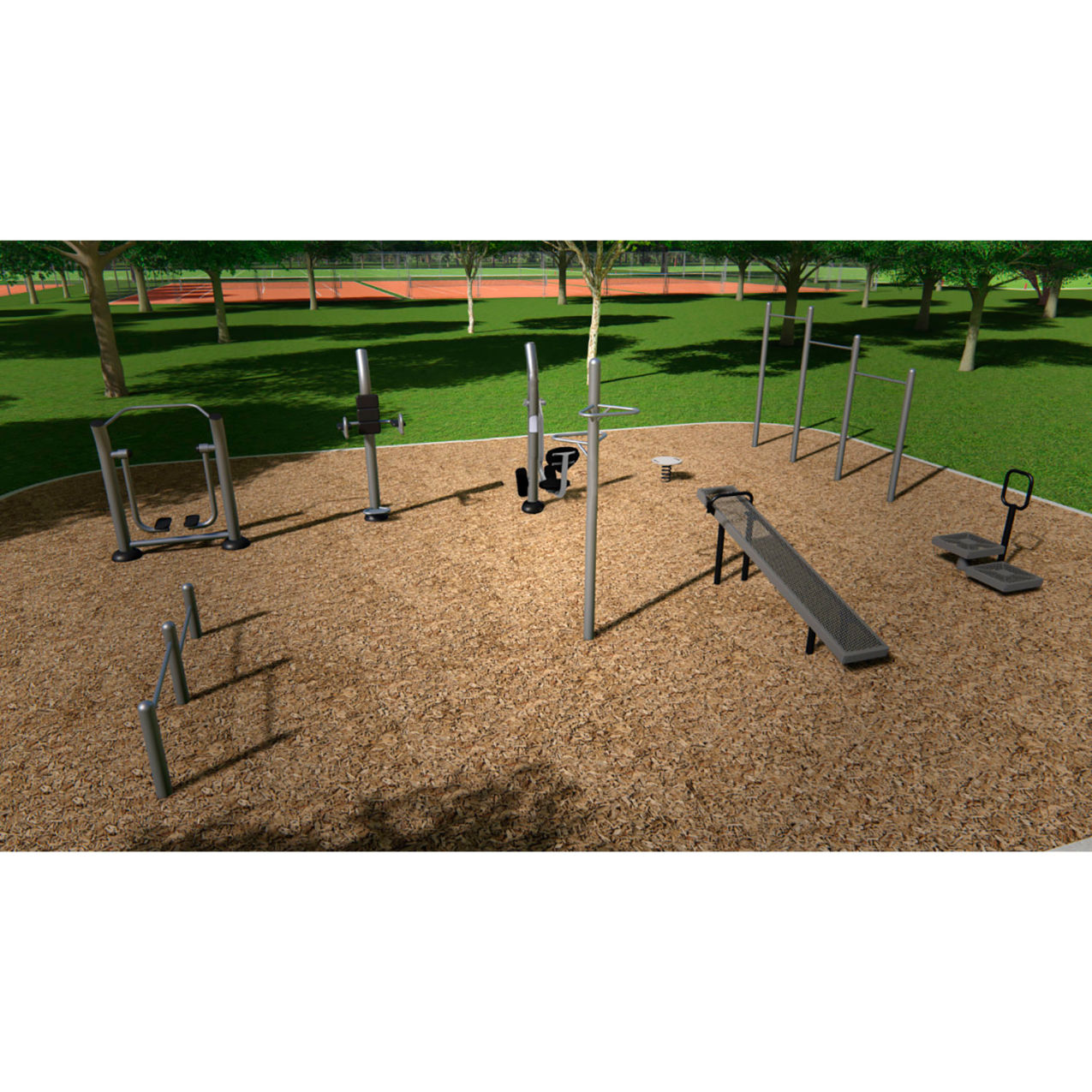 Inground Mounted Performance Course 2.0, Gray
