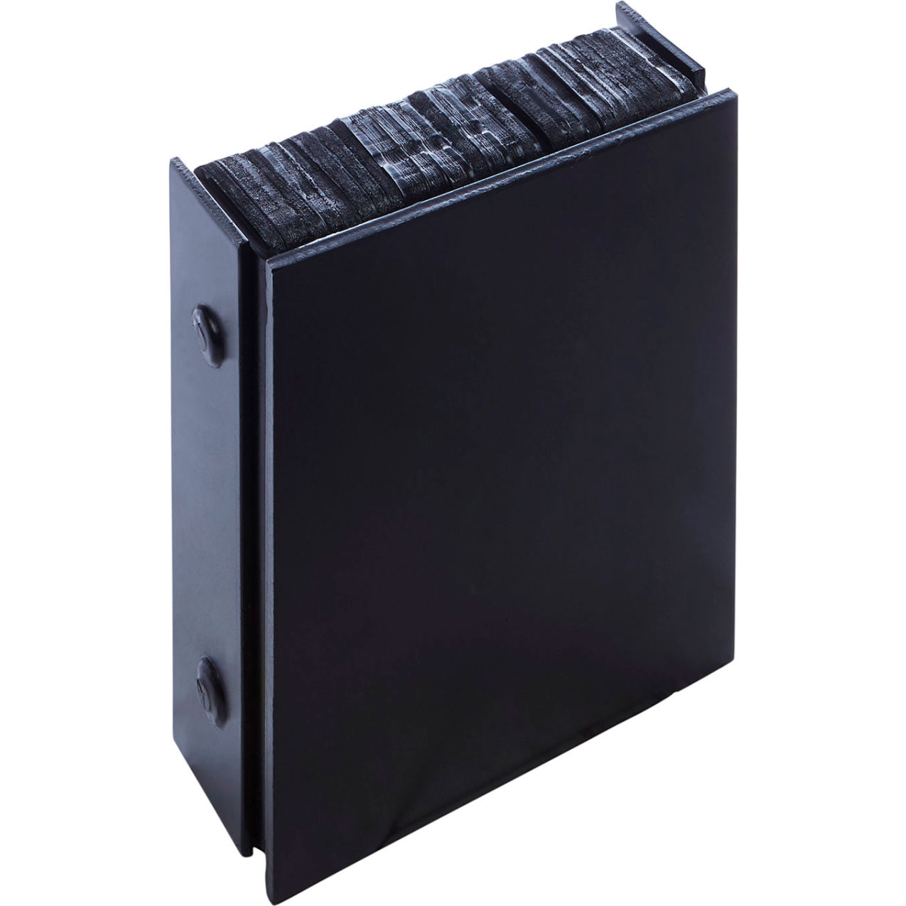 P2 Steel Faced Dock Bumper, Rectangular, 10-1/2"W x 12"H, 4" Projection, Black