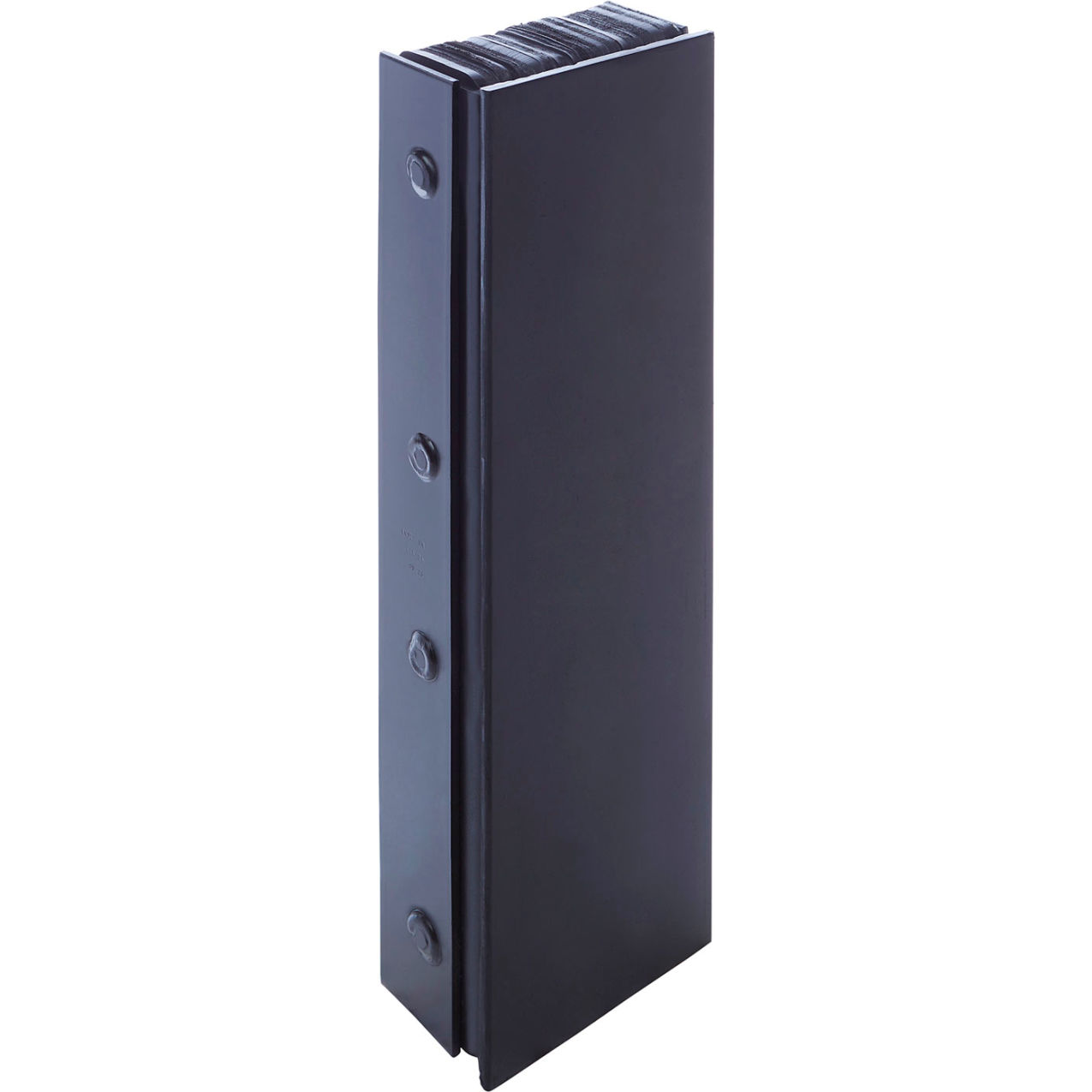 Steel Faced Dock Bumper, Rectangular, 7-1/2"W x 24"H, 4" Projection, Black
