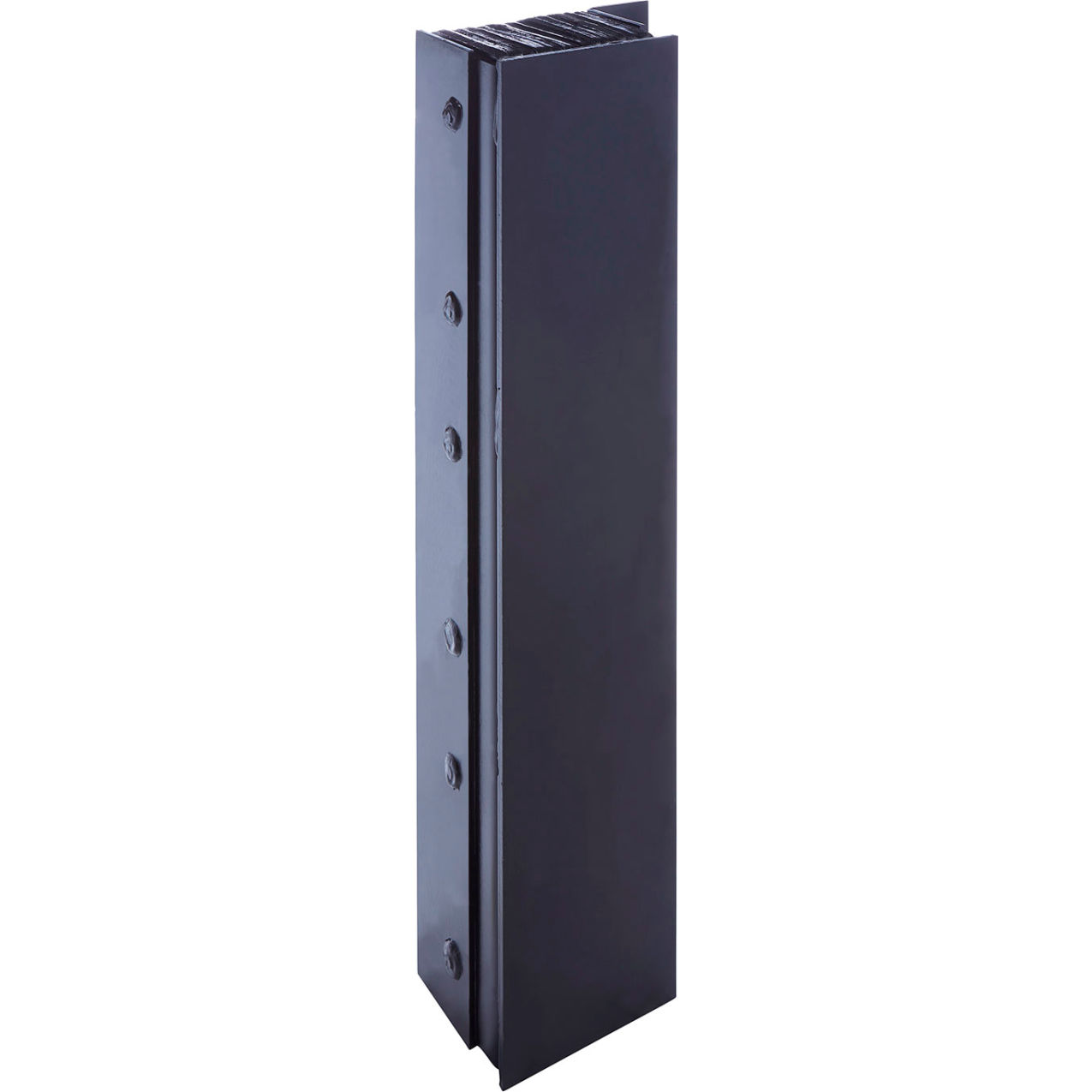 Steel Faced Dock Bumper, Rectangular, 13"W x 36"H, 6" Projection, Black