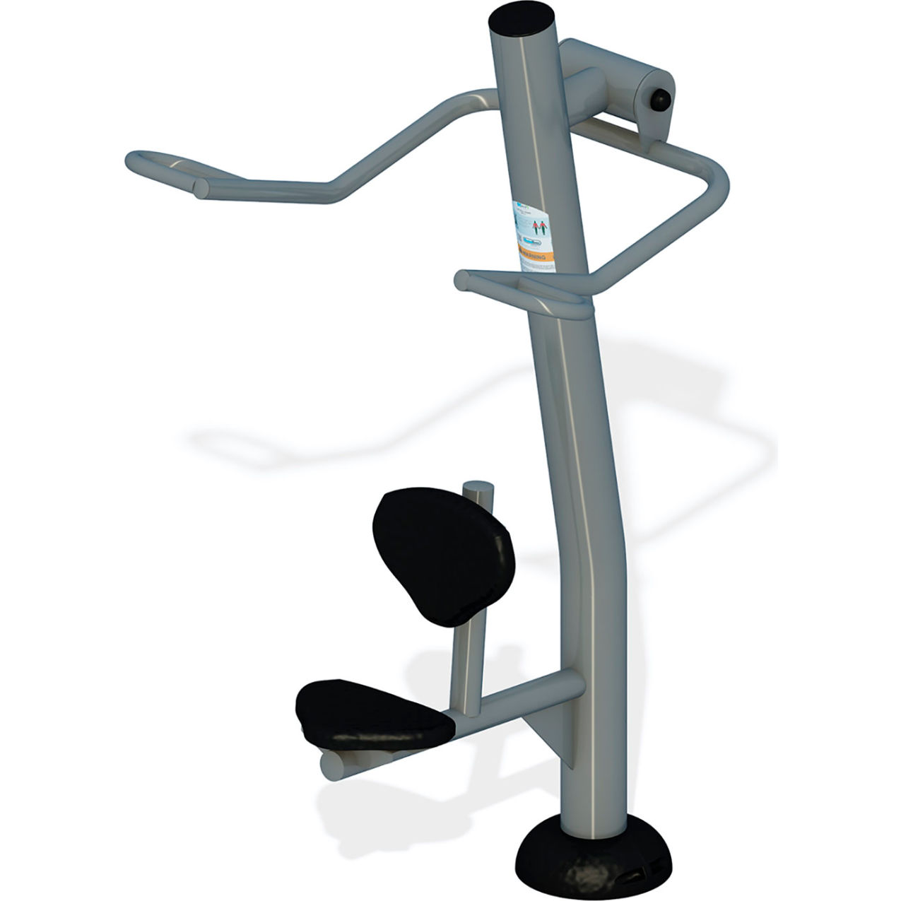 Inground Mounted Lat Pull Down, Gray