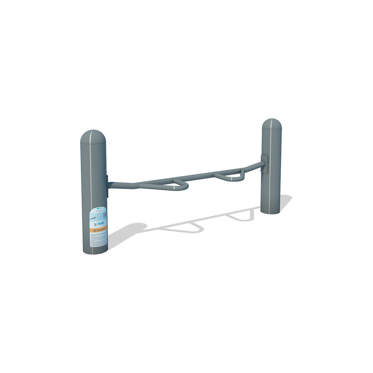 Surface Mounted Push Up Low, Gray