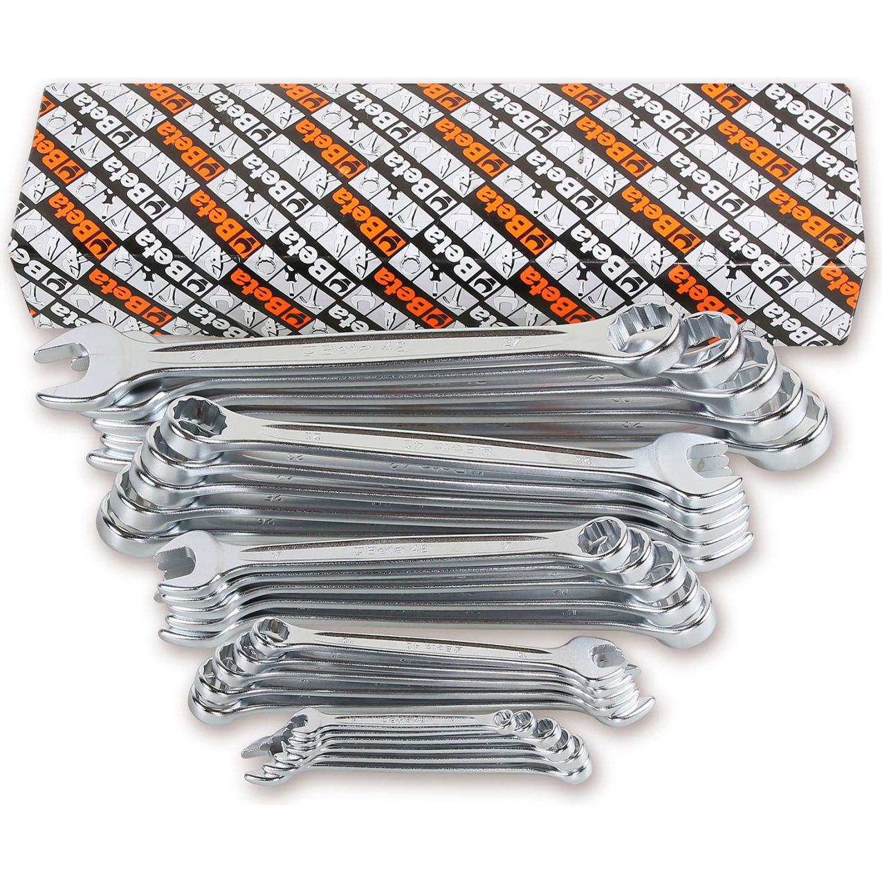 26 Piece 6mm to 32mm 12-Point 15 Degree Offset Combination Wrench Set, Silver