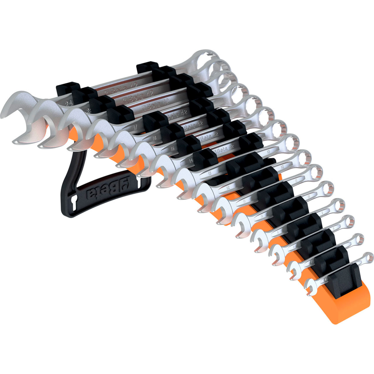 15 Piece 6mm to 24mm 12-Point 15° Offset Combination Wrench Set, Silver