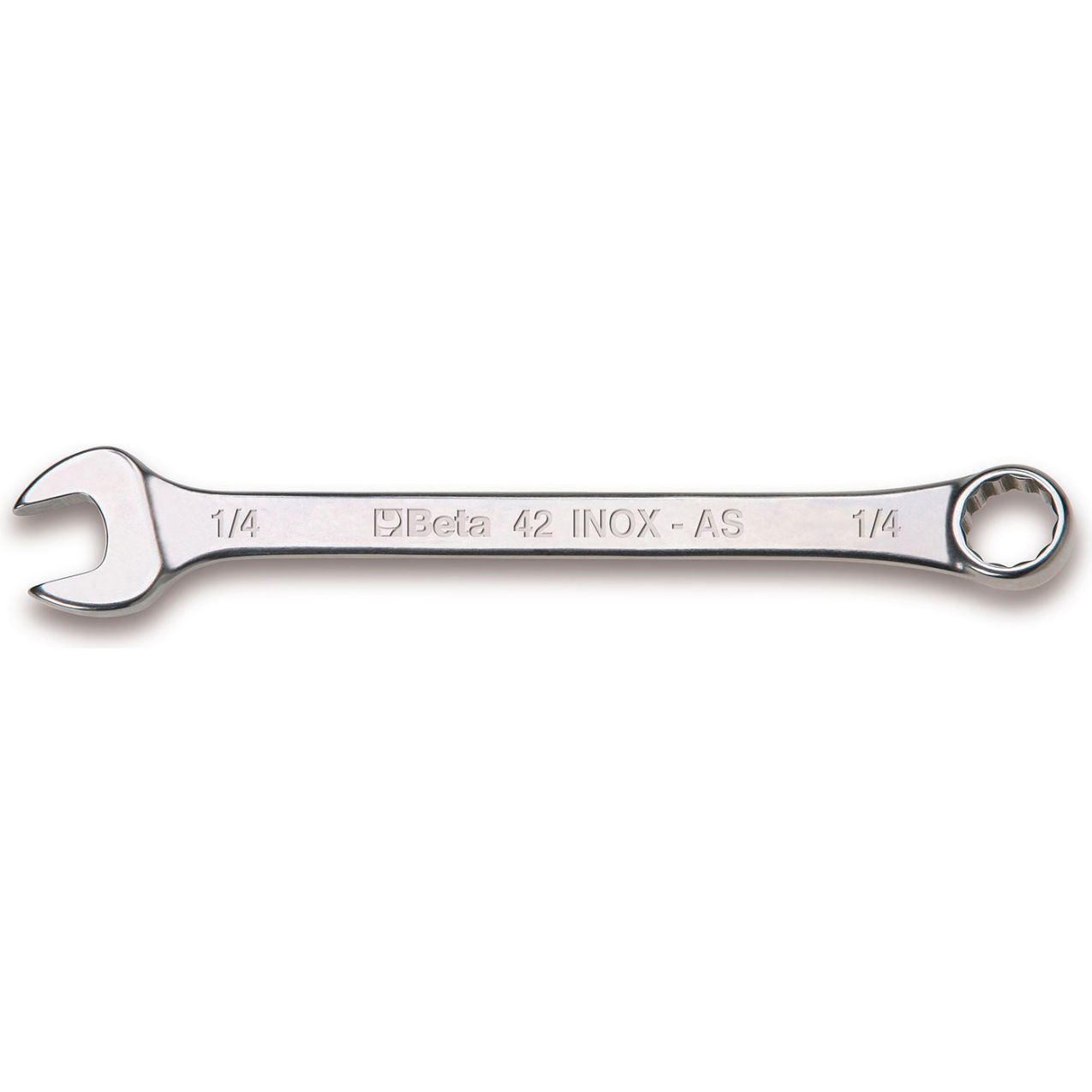 42INOX 1/2" 12-Point 15° Offset Combination Wrench, Silver