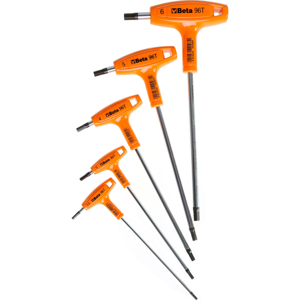 5 Piece Metric High Torque T-Handle Hex Key Wrench Set