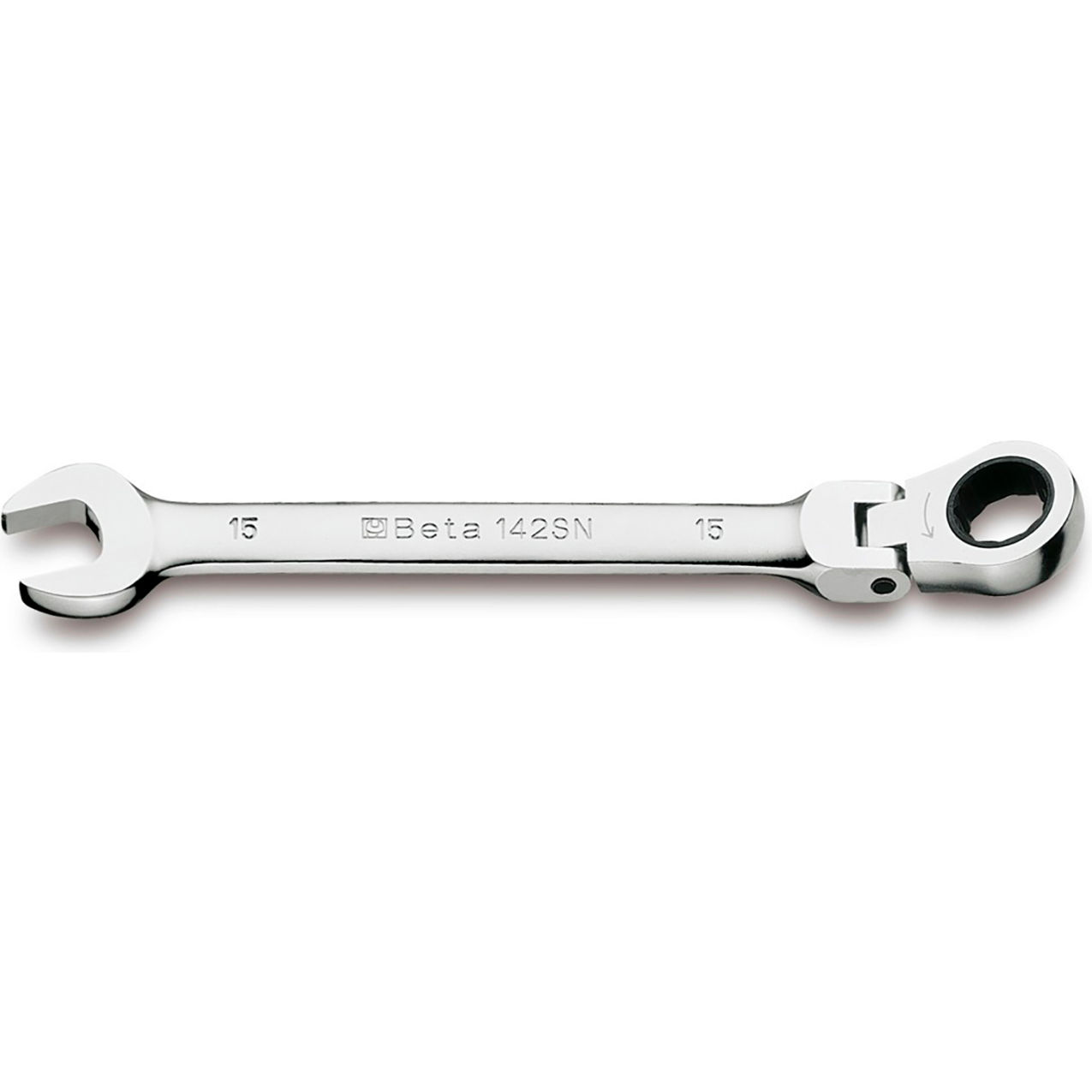 10mm 12-Point Ratcheting Combination Wrench, Flex Head, Silver
