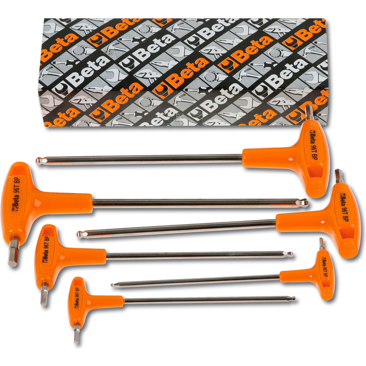 6 Piece Metric Ball End T-Handle Hex Key Allen Wrench Set