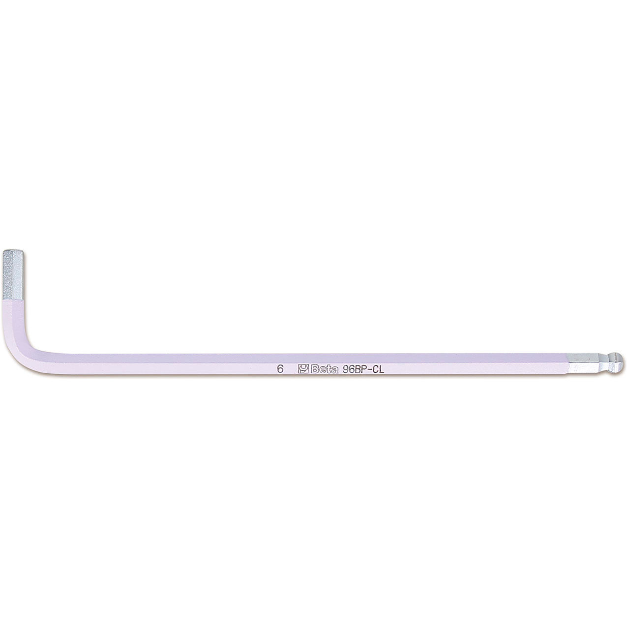 Ball End Hex Key Color Coded, 6mm, Lavender