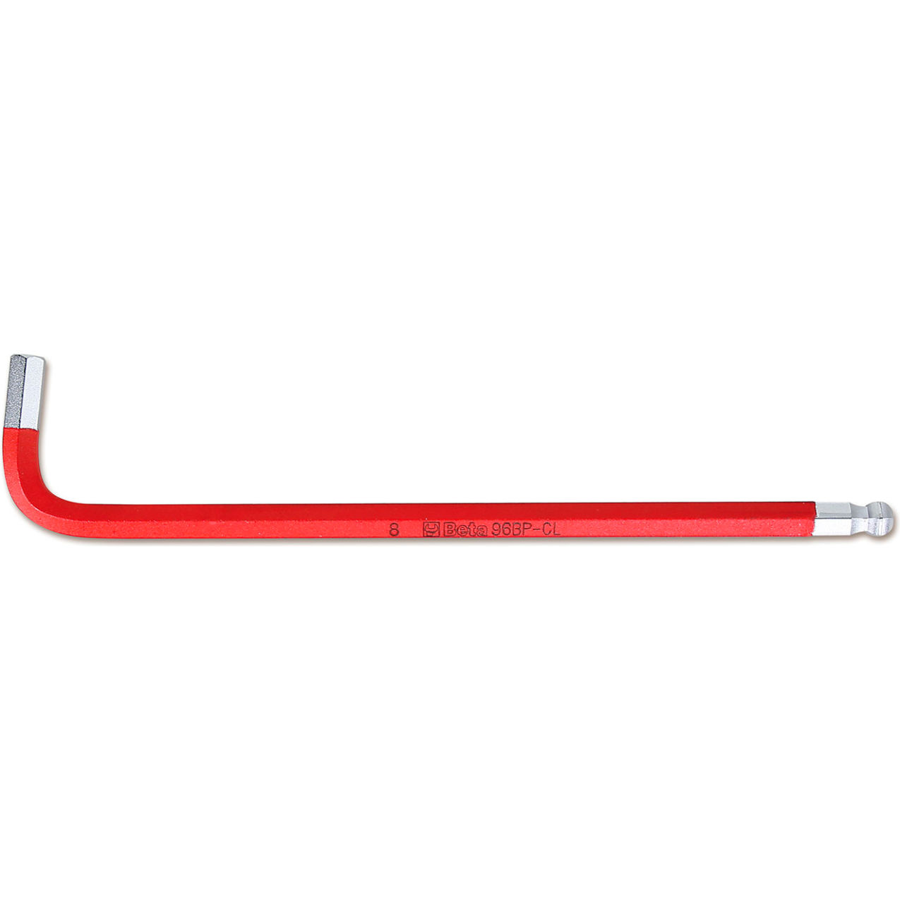 Ball End Hex Key Color Coded, 8mm, Red