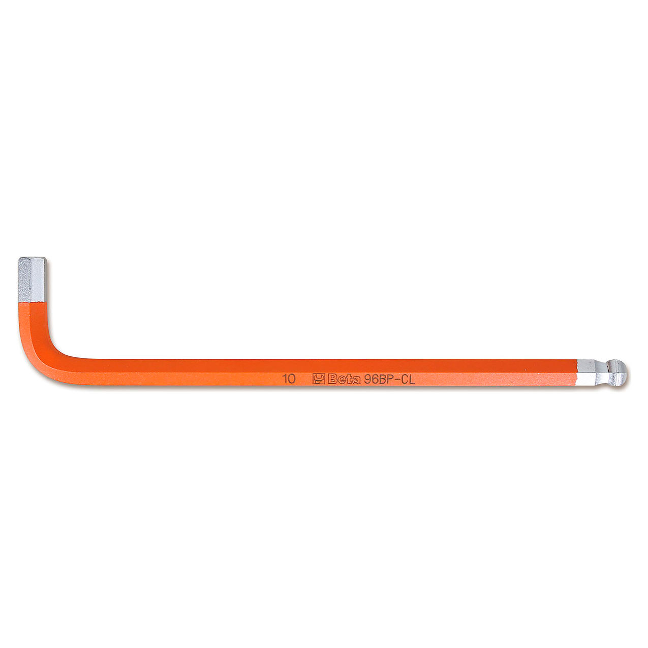 Ball End Hex Key Color Coded, 10mm, Orange