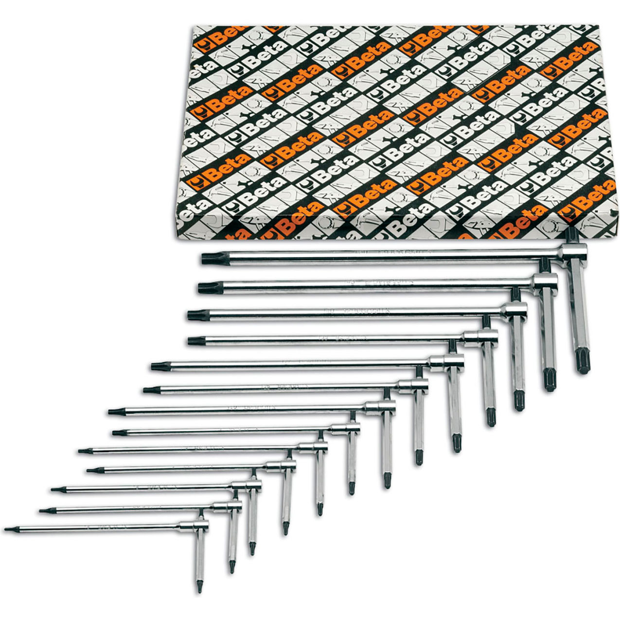 13 Piece SAE Sliding T-Handle Torx Key Set