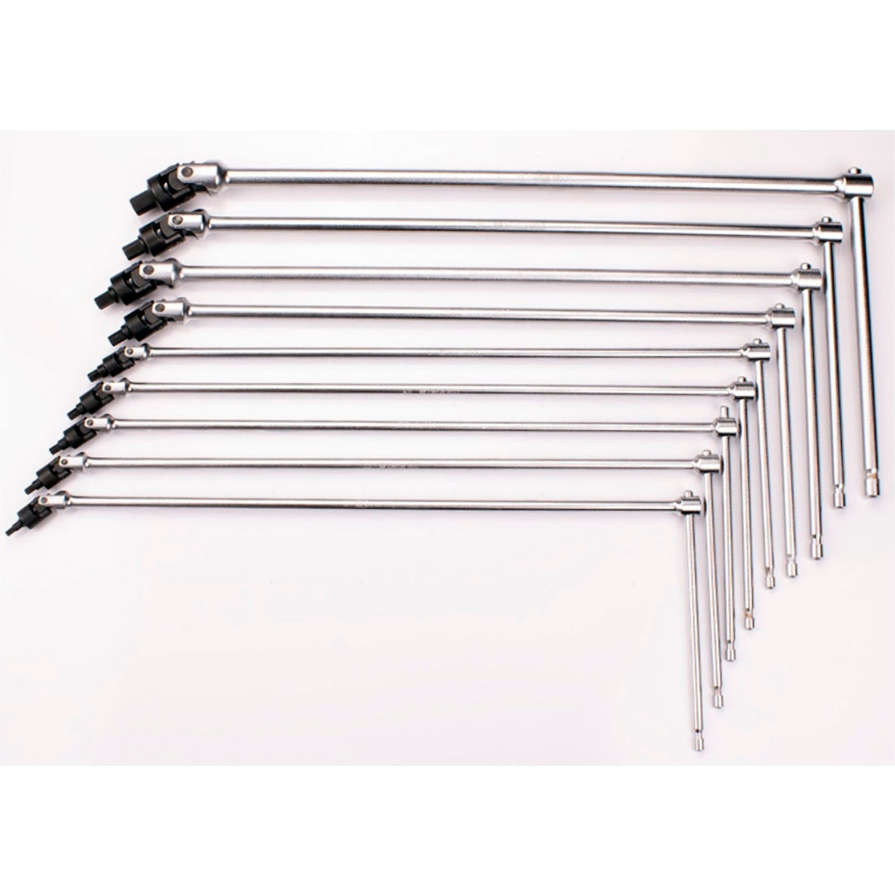 9 Piece Metric Sliding T-Handle Swivel Head Hex Bit Wrench Set