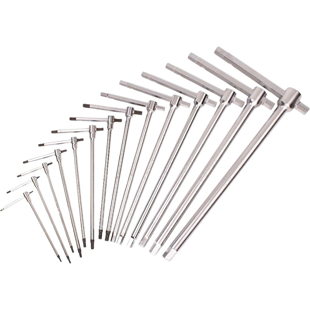 14 Piece Metric Sliding T-Handle Hex Key Allen Wrench Set