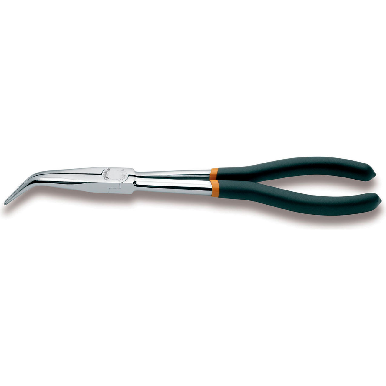 Curved Extra Long Knurled Nose Pliers, 10-3/4"L