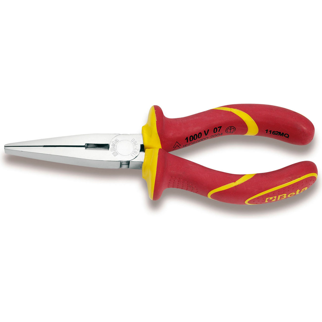 Extra-Long Flat Knurled Nose Pliers, 6-5/16"L