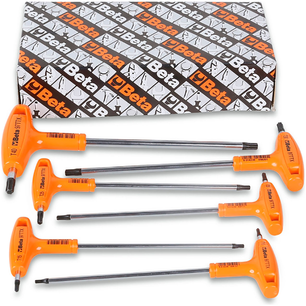 97TTX T10 - T40 Torx Key with Ergonomic T-Handle, Set of 6