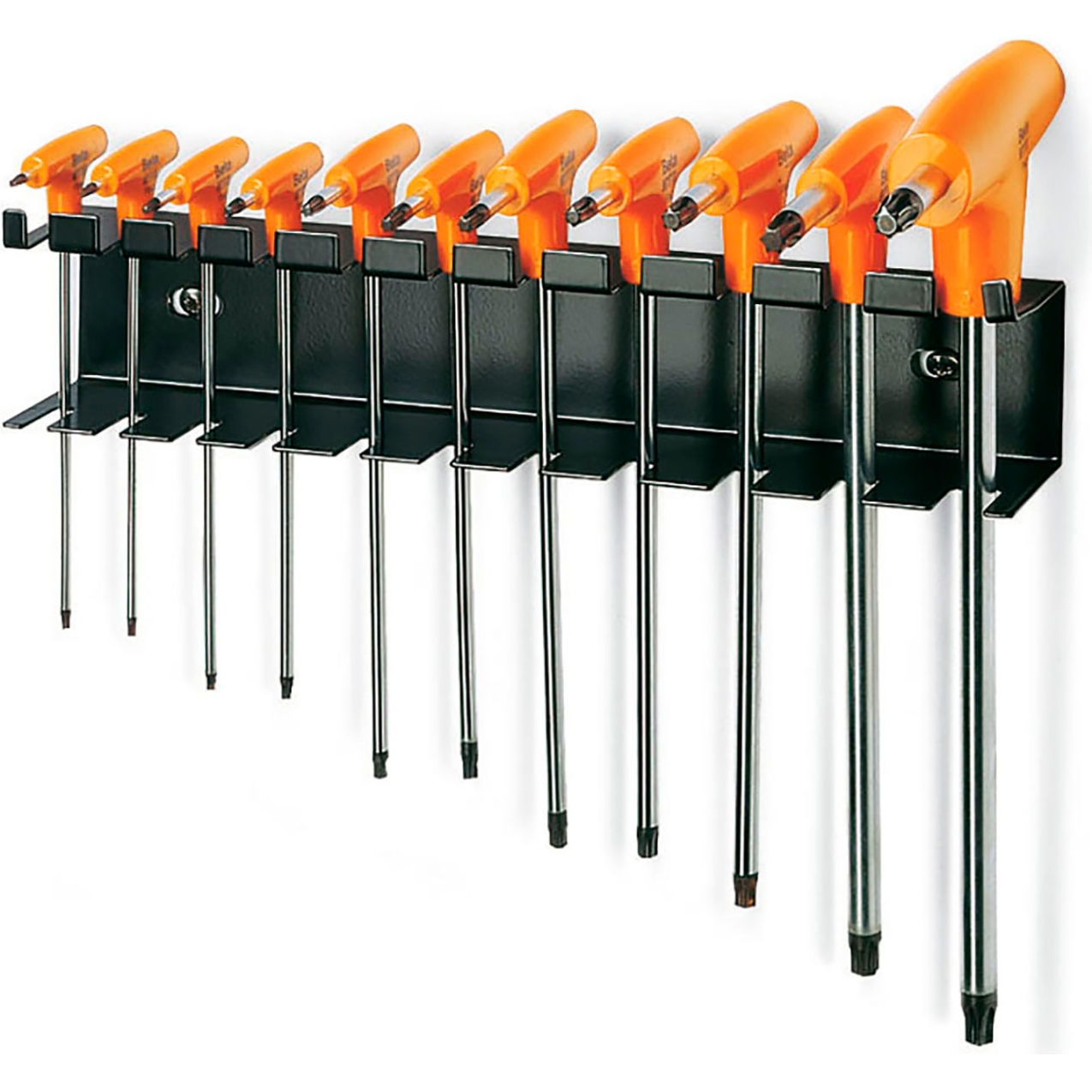 97TTX T8 - T50 Torx Key with Ergonomic T-Handle and Holder, Set of 11