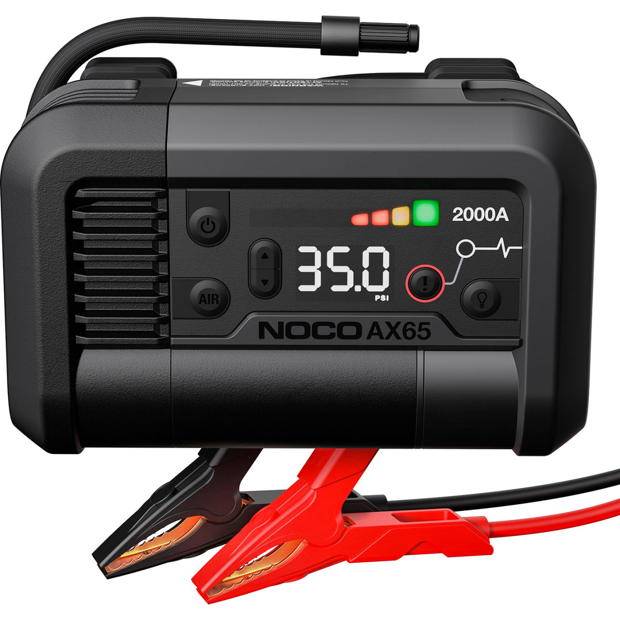 2000A Jump Starter & Air Inflator, 22A, 12V, 39-3/8" Hose