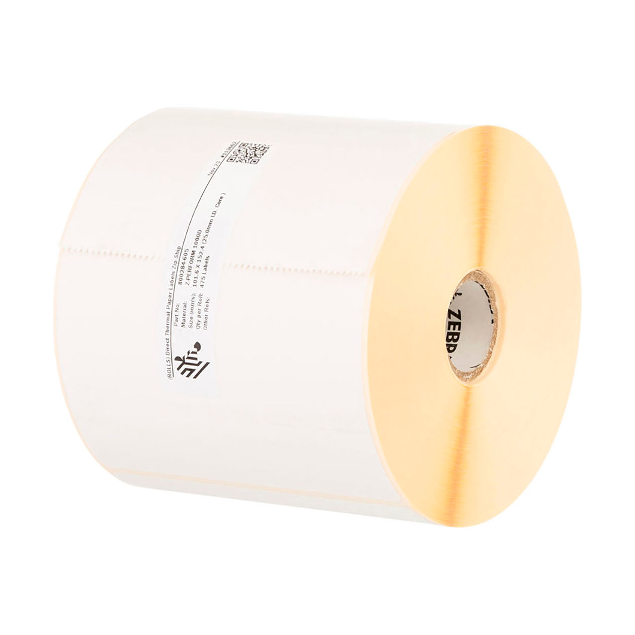 Perforated Direct Thermal Paper Labels, 4"W x 6"L, 3/4" Core, White, 36/Pack