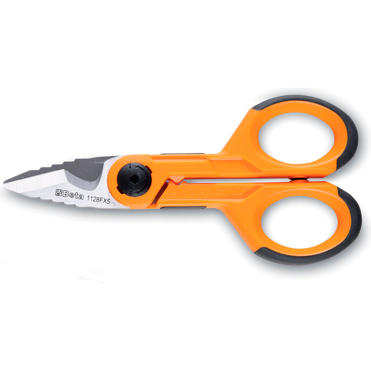 Electrician's Scissors, Micro-Teeth Blades, 5-11/16"L