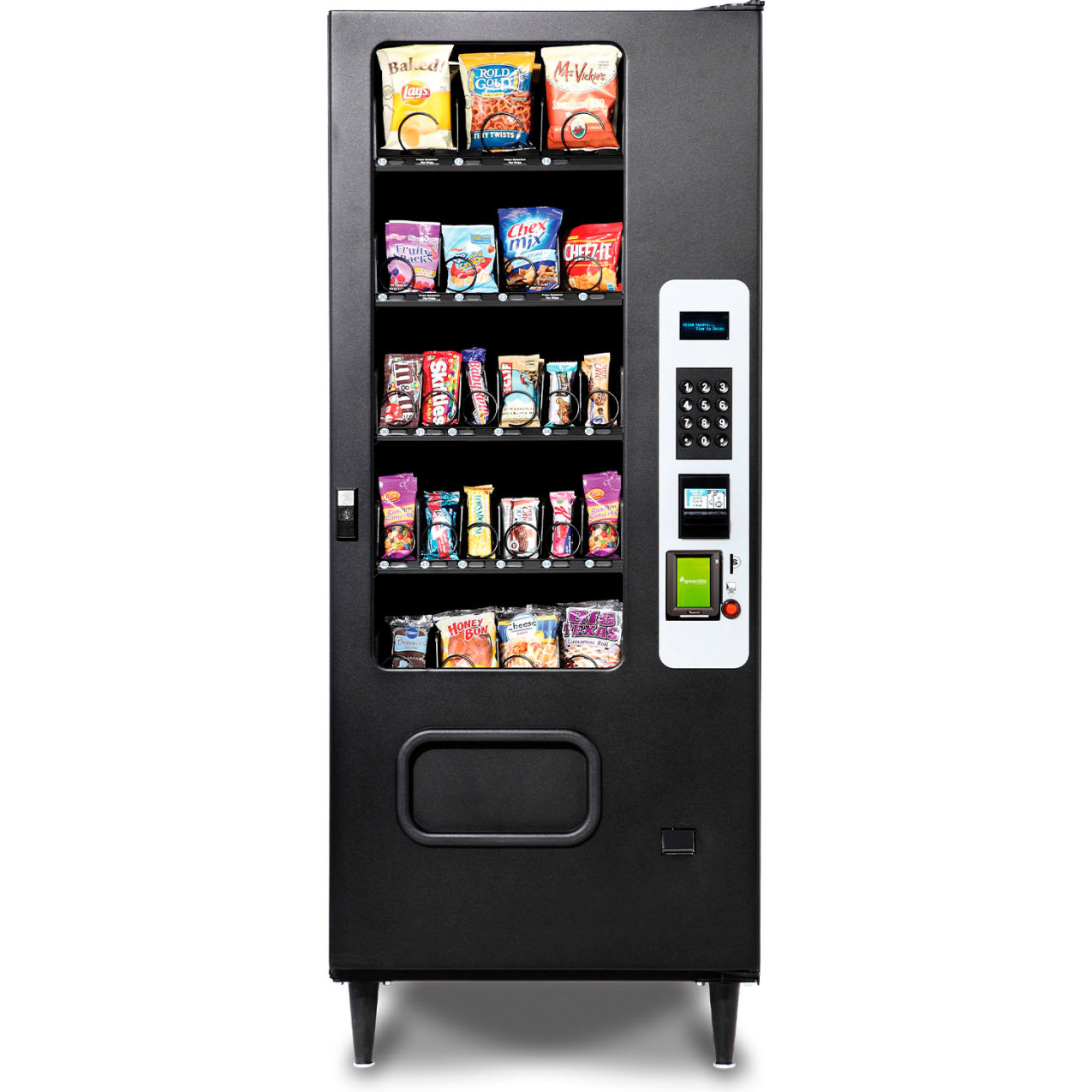Non-Refrigerated Vending Machine with Card Reader, 23 Selections, Snacks & Candy