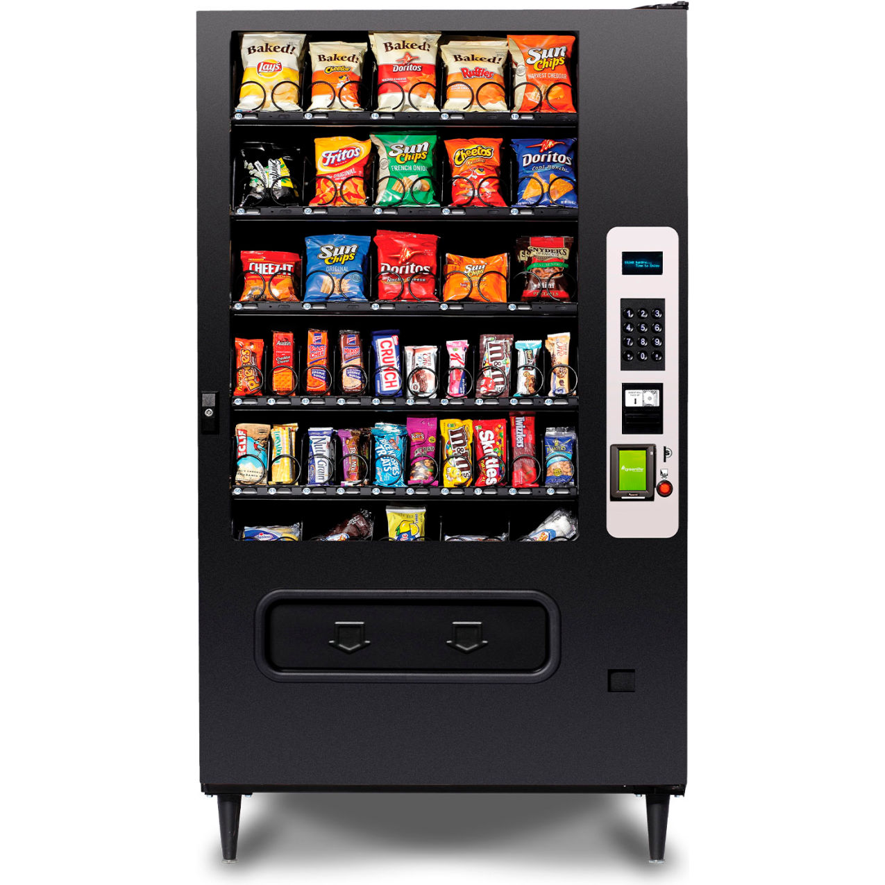 Non-Refrigerated Vending Machine with Card Reader, 40 Selections, Snacks & Candy
