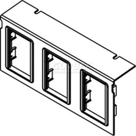 Floor Box Plate W/(3) 6a Mini Adapter Bezels